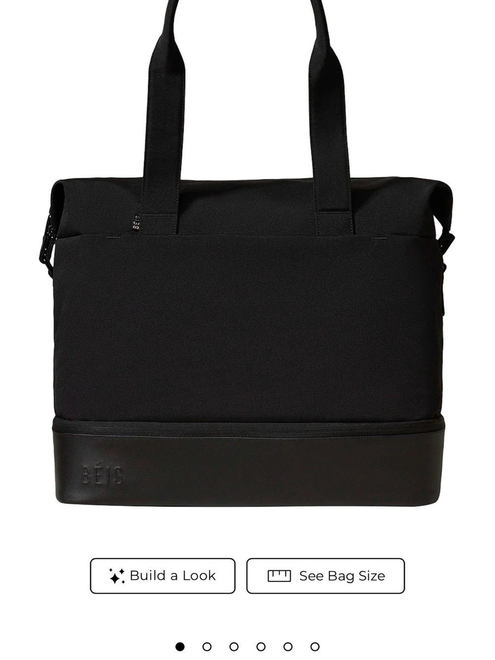 BEIS Black Laptop Tote with Reinforced Base